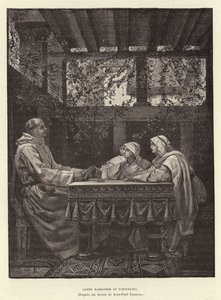 St Radegund and the poet Venentius Fortunatus, 6th Century by Jean Louis Hamon