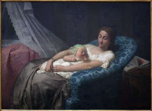 The Young Mother by Jean Louis Hamon