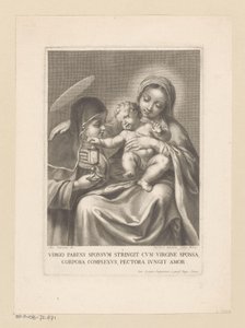 Mary with Child and Female Saint with Relic Holder by Jean Louis Roullet