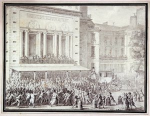 The people closing the doors of the Opera: July 12 by Jean Louis the Younger Prieur