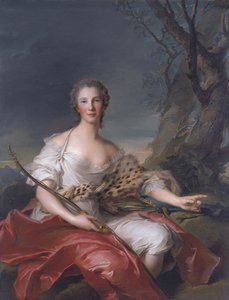 Portrait of Madame Bouret as Diana by Jean Marc Nattier