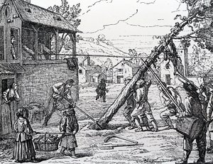 The planting of the Maypole by Jean Mariette