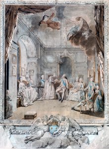 Mme Louise Saying Good-bye to her Son by Jean Michel the Younger Moreau
