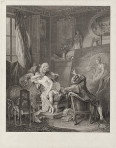The Honest Model by Jean Michel Moreau and Jean Baptiste Blaise Simonet after Pierre Antoine Baudouin