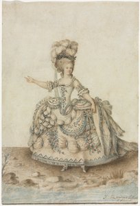 Costume Study for Opera Singer by Jean Michel Moreau le Jeune