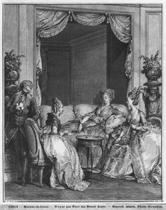 Have no fear my good friend, engraved by Isidore Stanislas Helman, 1776 by Jean Michel the Younger Moreau