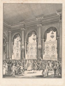 The Masquerade Ball - Celebration for the Birth of Monseigneur the Dauphin, January 23, 1782 by Jean Michel Moreau the Younger