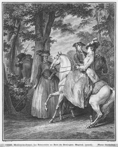 The Meeting at the Bois de Boulogne, engraved by Heinrich Guttenberg, c.1777 by Jean Michel the Younger Moreau