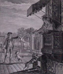 The Successful Wager, engraved by Camligue by Jean Michel the Younger (after) Moreau