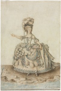 Costume Study for Opera Singer by Jean Michel the Younger Moreau