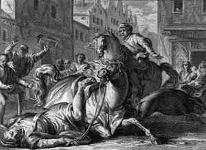 Death of Philippe of France (1116-1131), Paris by Jean Michel the Younger Moreau