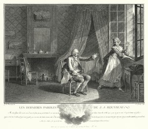 The Last Words of Jean-Jacques Rousseau by Jean Michel the Younger Moreau