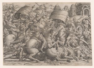 Battle Before Troy, 1535-55 by Jean Mignon