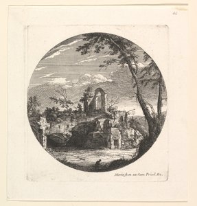The Ruins in the Background