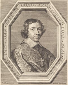 Jean Francois Paul de Gondy by Jean Morin after Philippe de Champaigne