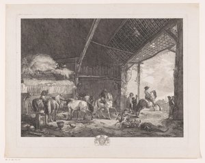 Figures and Horses in the Stable of the Post Office (series title)