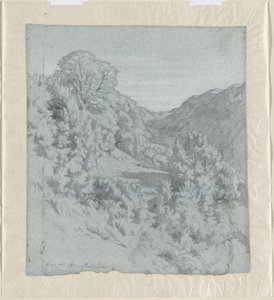 Sunlit Trees in a Valley near Lacoux by Jean Paul Flandrin
