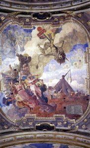 Ceiling of the Town Hall of Toulouse: Allegory of the Death of Simon de Montfort by Jean Paul Laurens by Jean Paul Laurens