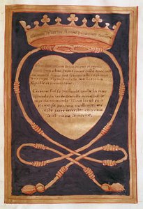 The Crowned Heart of Courage, from the Account of the Funeral of Anne of Brittany