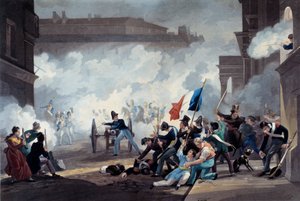 Revolution of 1830: A Student of the Ecole Polytechnique Seized a Piece of Cannon during the Capture of the Palais-Royal on July 28 by Jean Pierre Marie Jazet