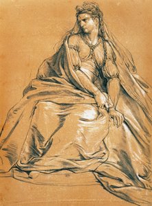 The actress Adrienne Lecouvreur in title role of Andromaque by Jean Racine