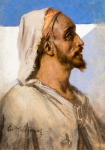 Portrait of an Arab by Jean Raymond Hippolyte Lazerges