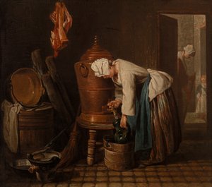 Woman Drawing Water from a Water Urn