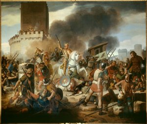 Count Eudes Defends Paris Against the Normans in 886 by Jean Victor Schnetz
