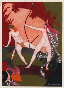 The Love Books of Ovid: She Pursueth the Wild Beasts in the Forests by Jean de Bosschere