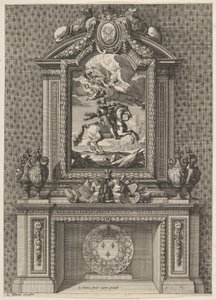 Chimney with a Painting of Louis XIV over the Mantle, from 