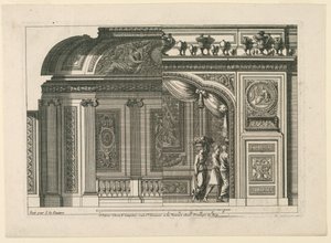 Design for a French Alcove, from Alcoves à le Francoise by Jean le Pautre
