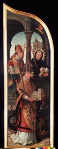 The Annunciation (left panel of the triptych)
