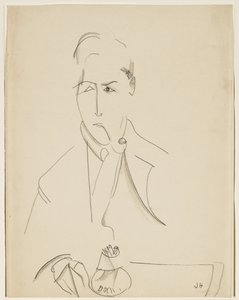 Portrait of Modigliani with Pipe