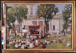 Day of Cooperation in the Village by Jefim Michailowitsch Tschepzow
