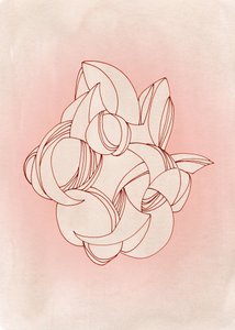 Blush Organic Abstract by Jenja Braun