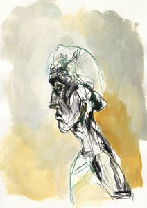 Pensive Man Profile by Jenja Braun
