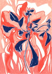Vibrant Coral Botanicals by Jenja Braun