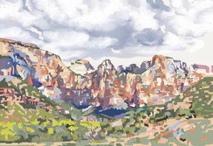 Colorful Mountain Peaks by Jenna Alheit