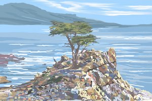Lone Cypress Ocean Cliff