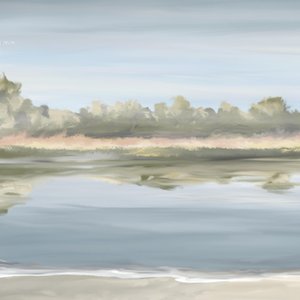 Peaceful Beach Reflection