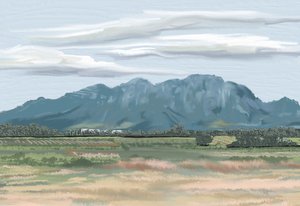 Peaceful Mountain Fields by Jenna Alheit