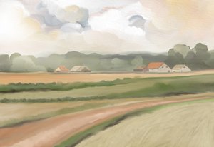 Rustic Countryside Fields by Jenna Alheit