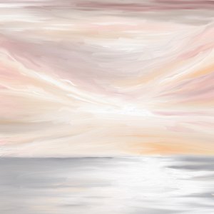 Serene Pastel Ocean View