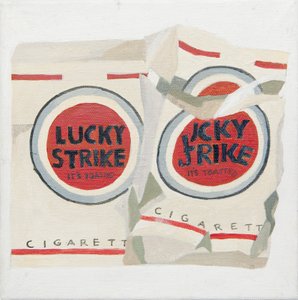 White Lucky Strike Cigarette packs by Jennifer Abbott