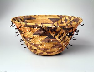 Girls Coiled Dowry or Puberty Basket, Pomo, Pinoleville, California by Jenny Hughes