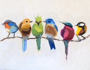Birds On a Branch by Jenny Westenhofer