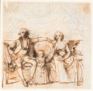 Composition Draft for the Anker Family Picture by Jens Juel