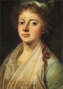 Portrait of Queen Marie Sophie Frederikke married to Frederik VI