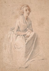 Rosine Juel, née Dørschel; Study for Double Portrait of Juel and His Wife at the Easel by Jens Juel