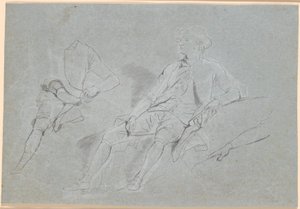 Draft for a Full-Figure Portrait of a Gentleman, Sitting Outdoors